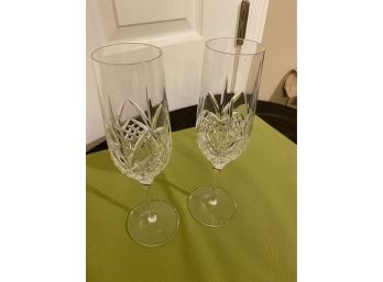 Crystal Champagne Flutes (pair)