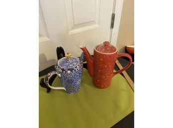 Two Bright Coffee Pots