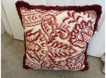 Red Throw Pillow - With Zip