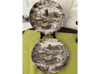 Pair Of Vintage Luncheon Plates