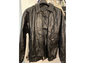 Leather Jacket - Says XL But Id Guess L.  Fair Condition-