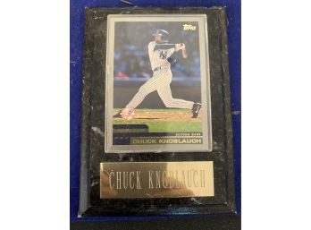 Baseball Card Mounted - Chuck Knoblaugh