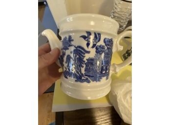 Asian Pitcher (missing Lid) And Mug