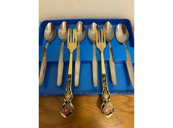 Teaspoons And Collectors Forks