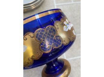 Lovely Romantic Cobalt Vase