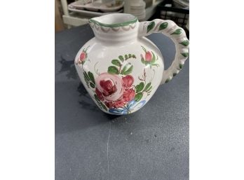 Just Beautiful Pitcher - German Hand Painted Pottery