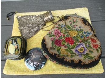 Mixed Lot - Vintage Purses, Mirror And Lacquer Box