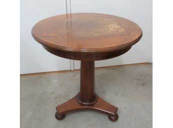 Round Wood Pedestal Table