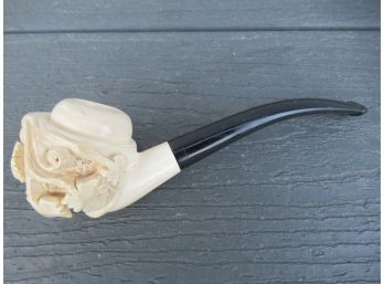 Intricately Carved Meerschaum Pipe From Turkey