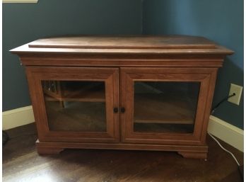 Corner Media Center/TV Stand, With Glass Doors.