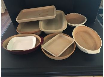 10pc Stoneware Bakeware. Mostly By  Family Heritage .