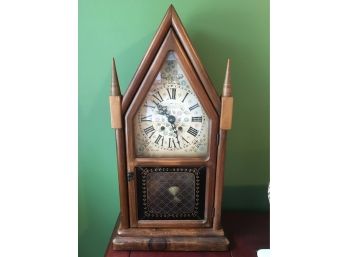 Vintage New England Clock Co' ( Bristol, CT) Steeple Clock. Works.