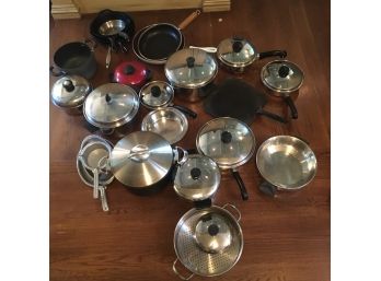 Large Lot Of Pots , Pans And Skillets.