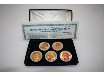 The National Historic Mint Presidents Collection W/ Certificate Of Authentication 24K Gold