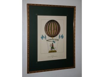 Ascension De Margat Sur Son Cerf Aeronaute Coco 1817 Lithograph