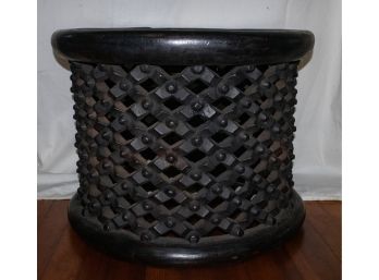 African Spider Bamileke Carved Wood Stool/Table