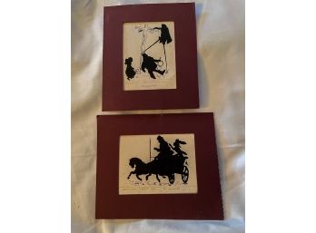 Vintage Unframed Silhouettes Of Charles Dickens Characters