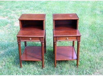 Pair Of Vintage 2 Tier End Tables