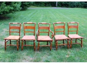 Antique  Chairs With Rush Seats