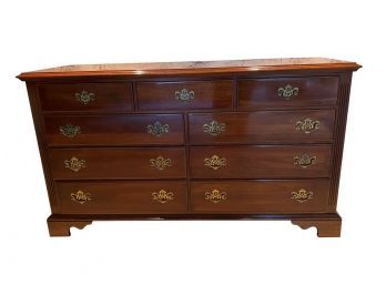 Knob Creek Chippendale Style Double Dresser In Cherry Finish