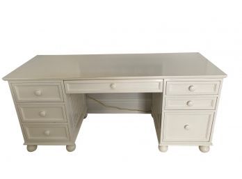 White Painted 7 Drawer Desk Unit 2 Of 2