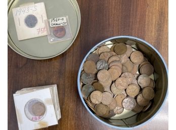 Lot Of Pennies: Wheat, 1943 Steel, Lincoln Head, And More!!!