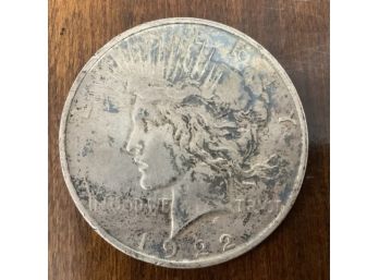 1922 United States Peace Silver Dollar - Circulated,  Denver Mint