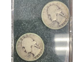 Two Quarters From 1935 And 1936: Silver