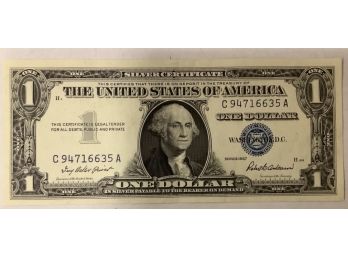 1957 United States Dollar Silver Certificate. VG Plus Condition !