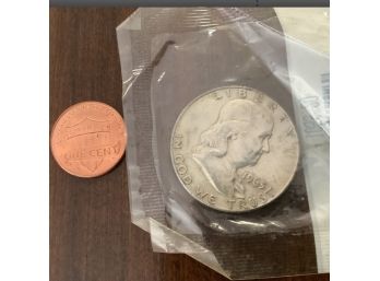 1 Franklin Half Dollar. 1963. Sealed In Littleton Coin Wrapper. Unopened.