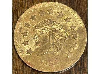 Commemorative California Gold 1/2 With Bear, 13 Stars & 1854