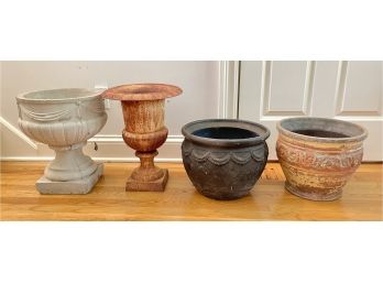 Lot Of 4 Planters - Various Size/Styles