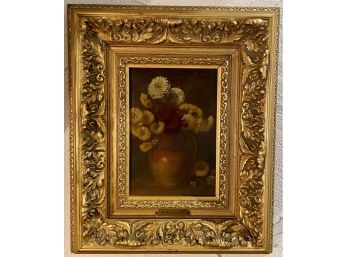 Antique Fantin Floral Still-life Oil On Canvas