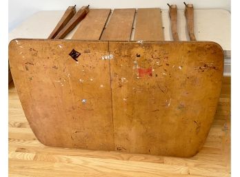 Wood Table With Three Extension Leaves