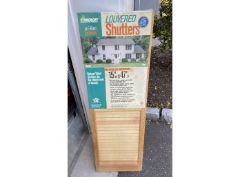 Two New In Package Pine Craft All Wood Louvered Shutters