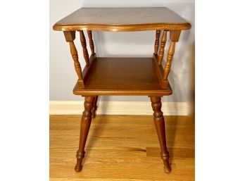 Wood Two Tier End Table