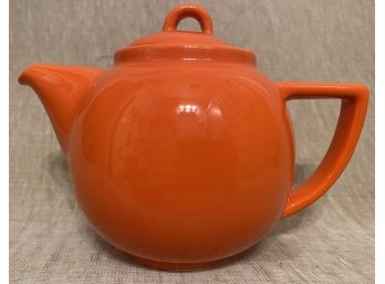 Small Orange Deco Teapot London Pottery Designed In Britain Made In China