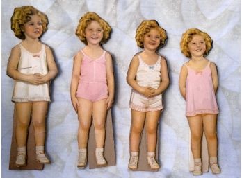 SHIRLEY TEMPLE PAPER DOLLS, Large Vintage Lot In Schrafft's Chocolate's Box