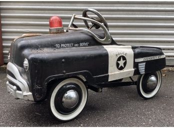 Vintage Police Highway Patrol Peddle Car To Protect And Serve 911