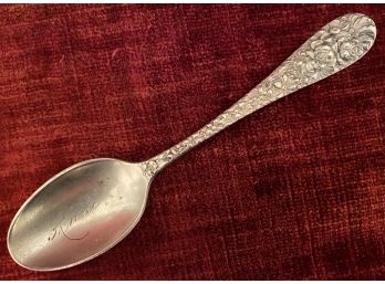 Vintage Stieff Rose Sterling Silver Teaspoon Child Ornate Anne