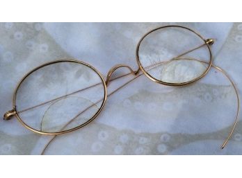 Antique Eyeglasses, GOLD FRAMED VICTORIAN BIFOCAL SPECTACLE GLASSES, Possibly 10K Gold, Original Case Included