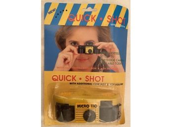 Vintage Camera Quick Shot Micro 110 Coin Box Key Ring New In Box