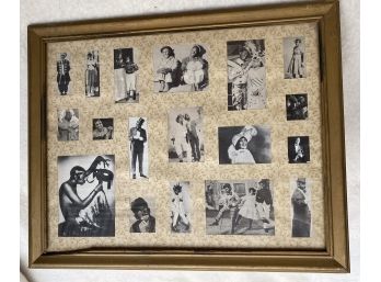 Vintage Black Americana Performers Framed Art Collage From 1920s 1930s