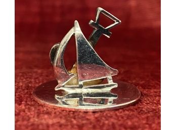 Vintage Leonore Doskow Place Card Holder Anchor Sailboat