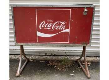 Vintage Enjoy Coca Cola Coke Party Zinc Insulated Freestanding Cooler