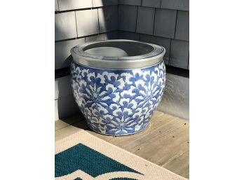 Blue And White Chinese Fish Bowl