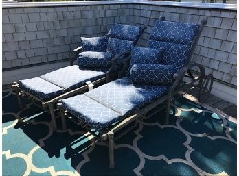 Two Vintage Chaise Loungers