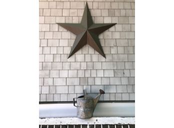 Vintage Watering Can & Star Wall Decor