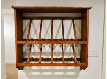 Antique Wooden Plate Drying Rack