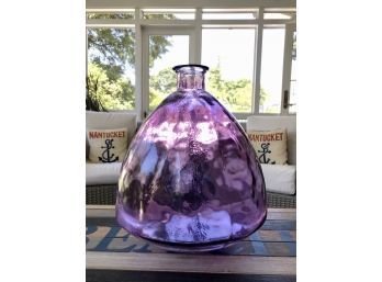 Extra Large Purple Glass Bottle